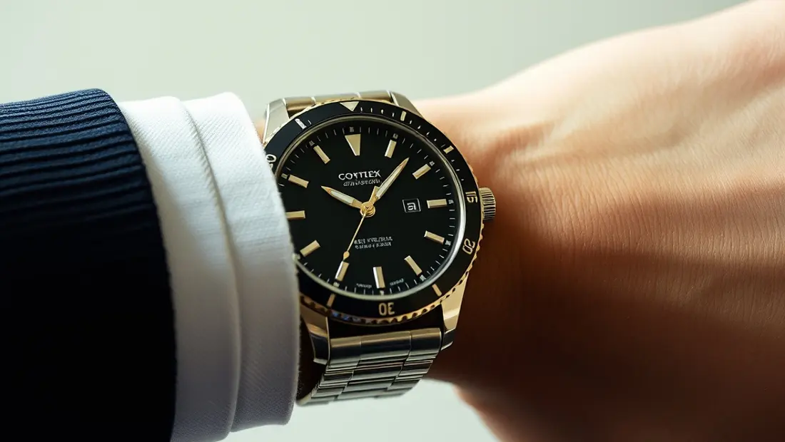 Montre de sport avec cadran brillant