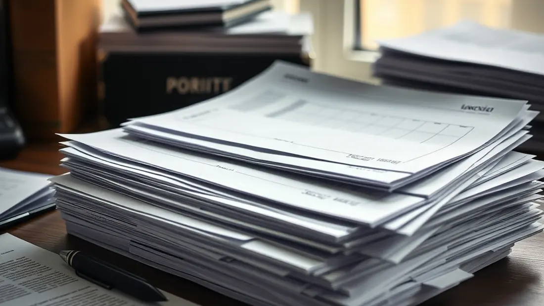Papeles de despido en un escritorio.
