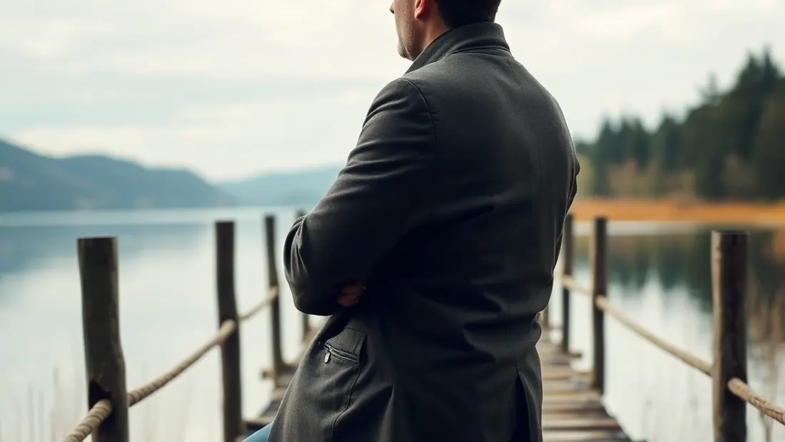 Un actor mirando el paisaje.