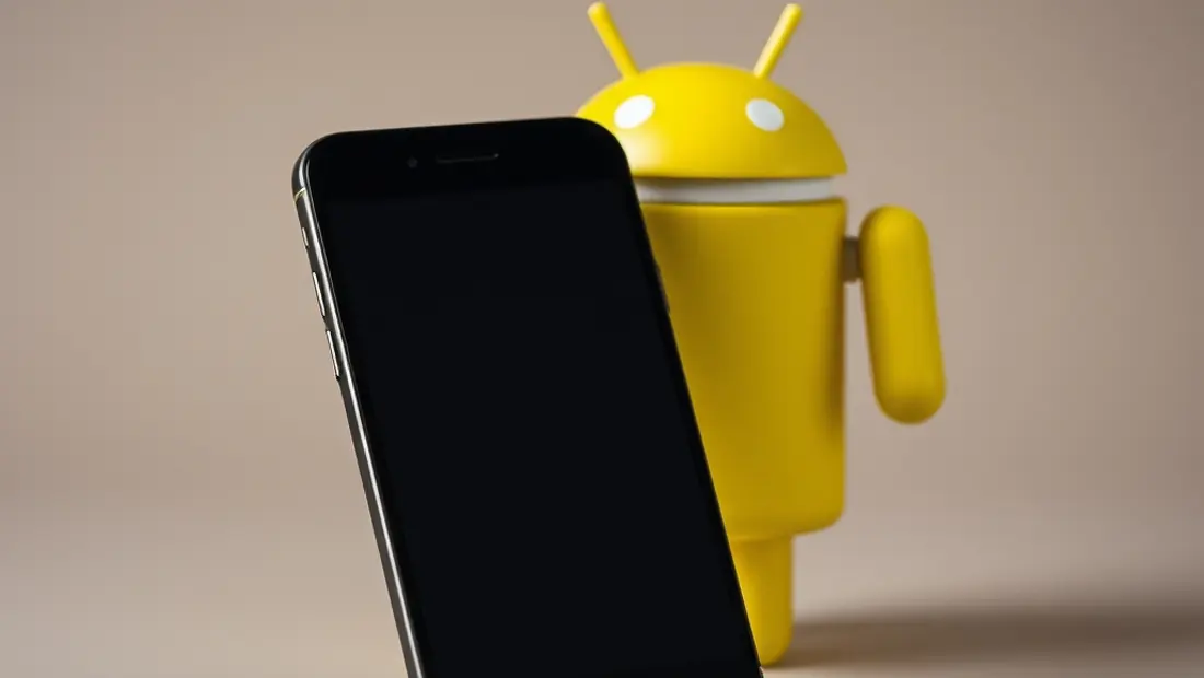 Un iPhone avec un écran noir