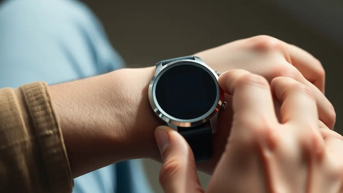 Una persona sosteniendo un reloj de pulsera.