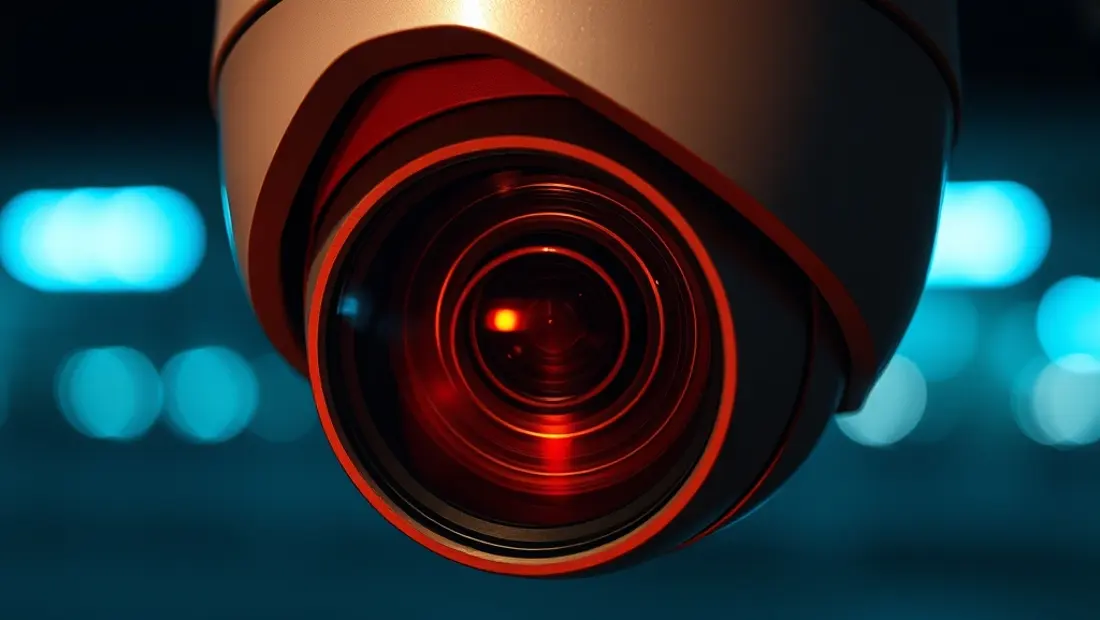 Cámara de vigilancia con objetivo zoom y filtro nocturno
