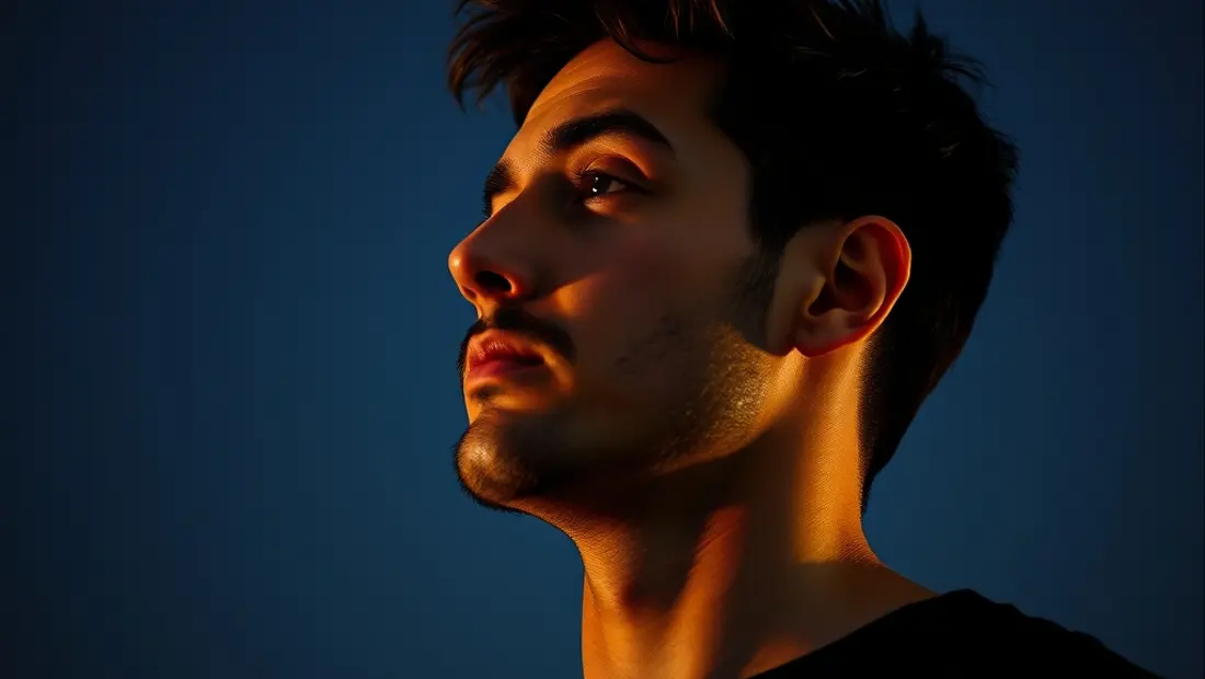 Un hombre contempla el cielo nocturno