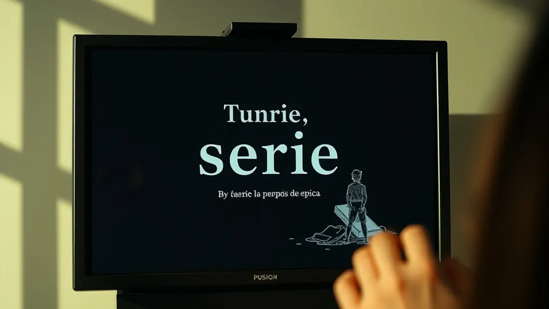 Título de serie en una pantalla