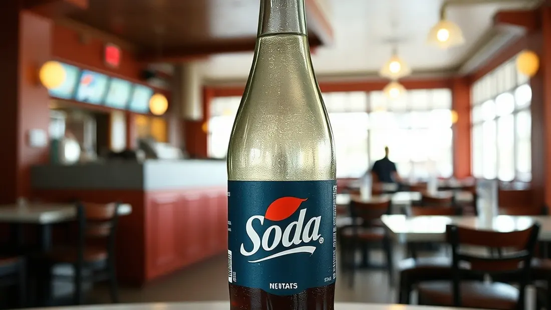 Bouteille de soda dans un restaurant