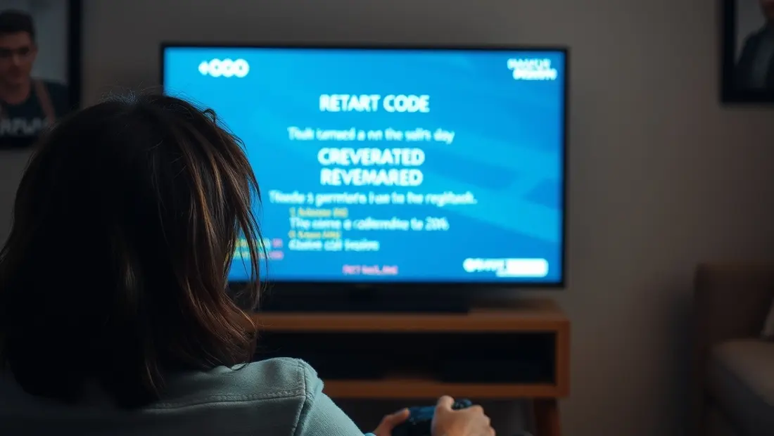 Persona jugando un juego con un código de recompensa.