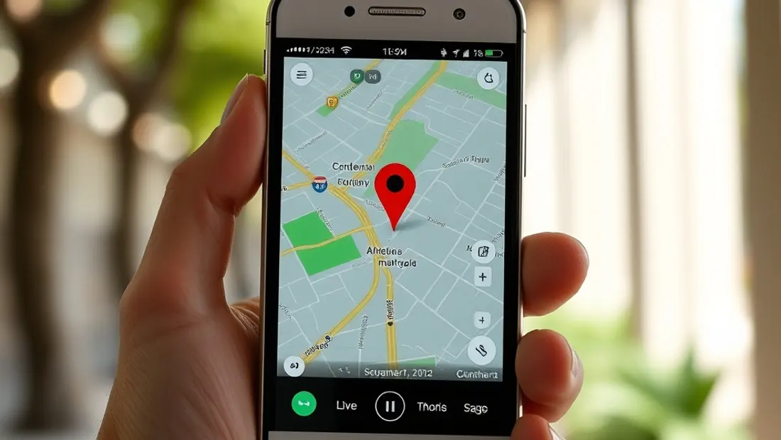 Téléphone Android avec application de localisation active