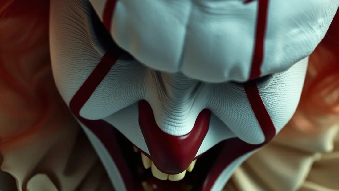 Un personnage de Pennywise en une bouche d'égout