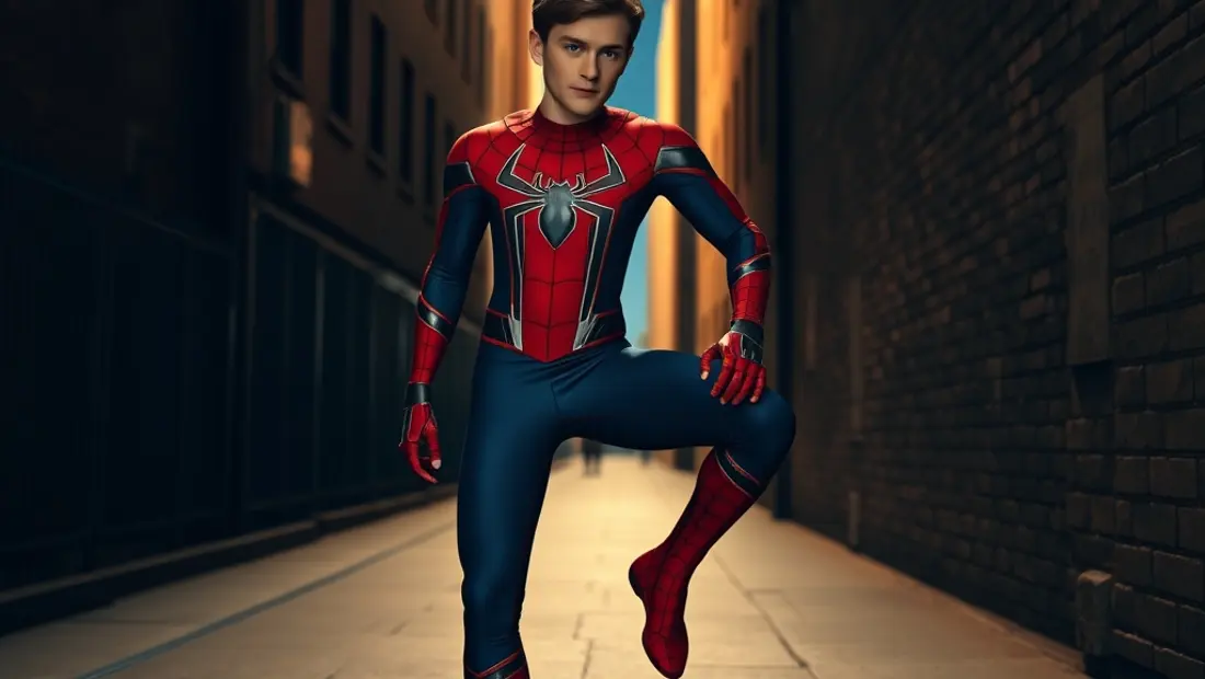 Tom Holland como Spider-Man en Manhattan