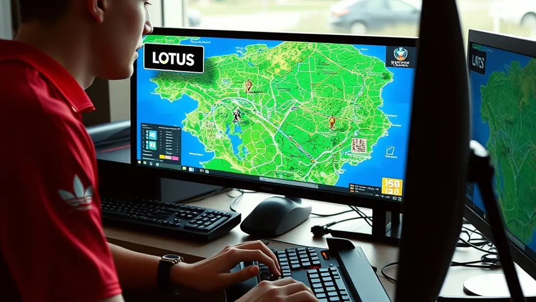 Jugador preparándose a jugar en mapa Lotus