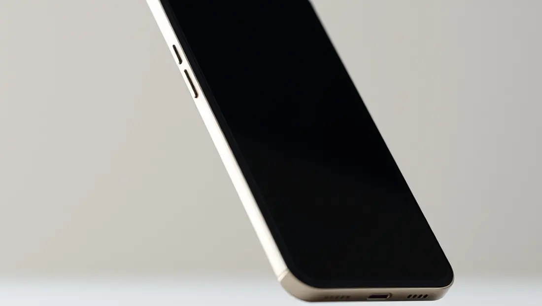 Un detalle del diseño del teléfono con forma redondeada