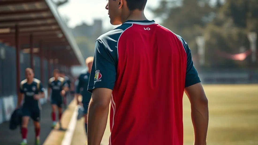 Jugador de fútbol joven en entrenamiento