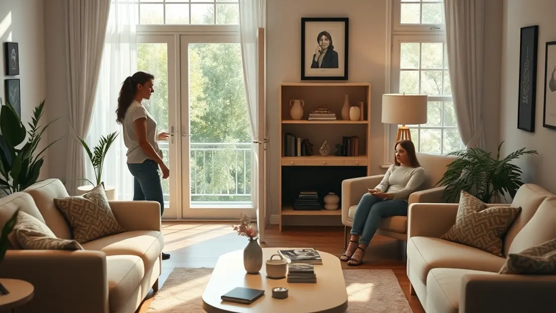 Persona de Sims en un ambiente acogedor