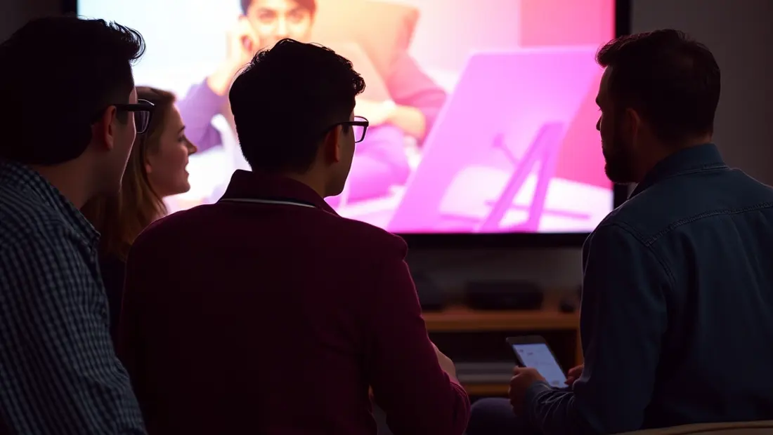 Gente discutiendo en frente de una televisión