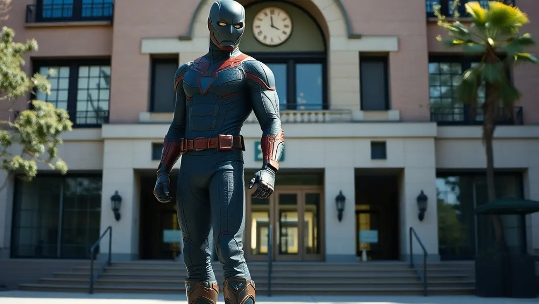 Personaje de Marvel en la Universidad Complutense de Madrid