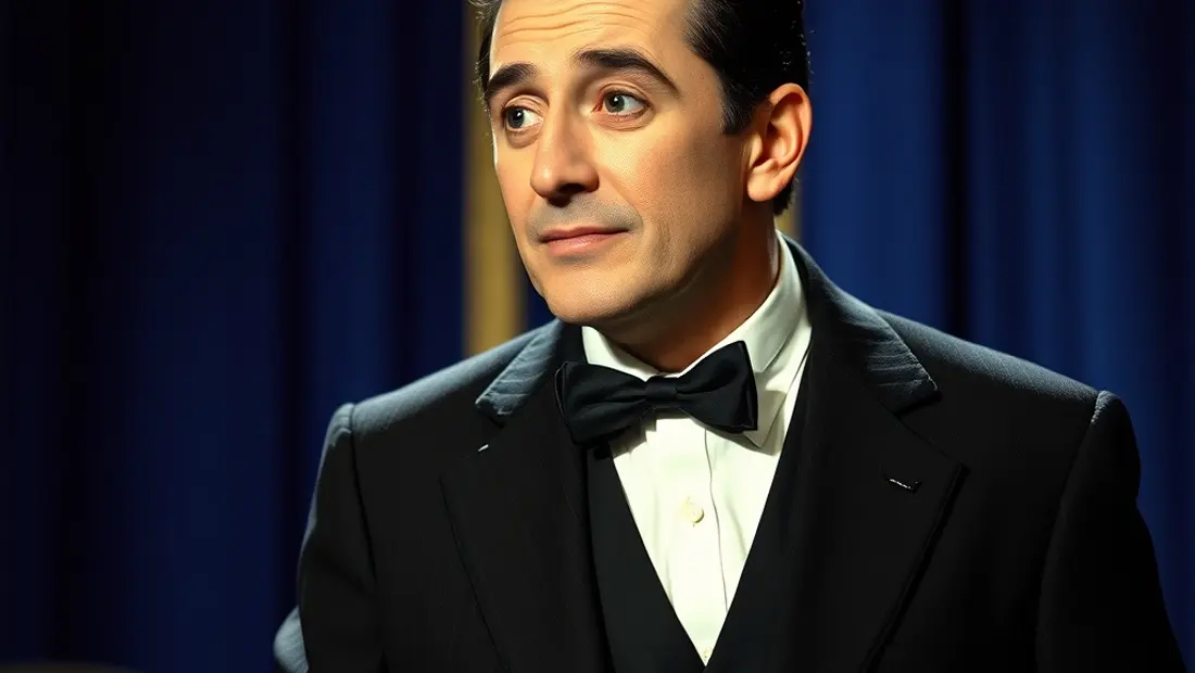 Un actor de comedia en un escenario