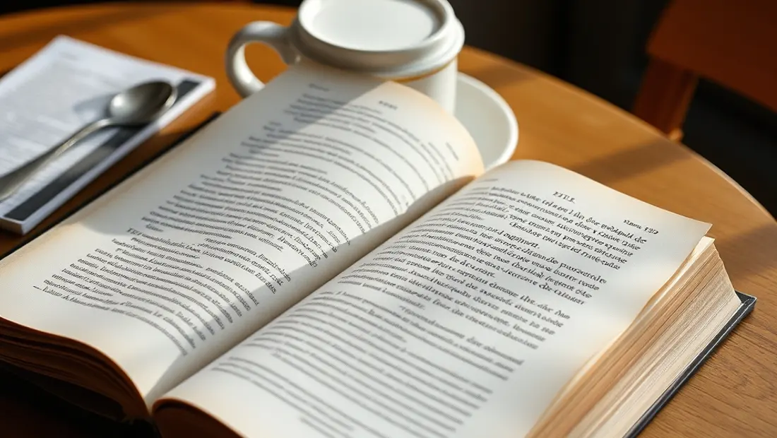Leer un libro en un café