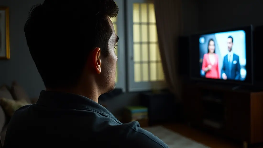 Persona mirando una serie en el salón