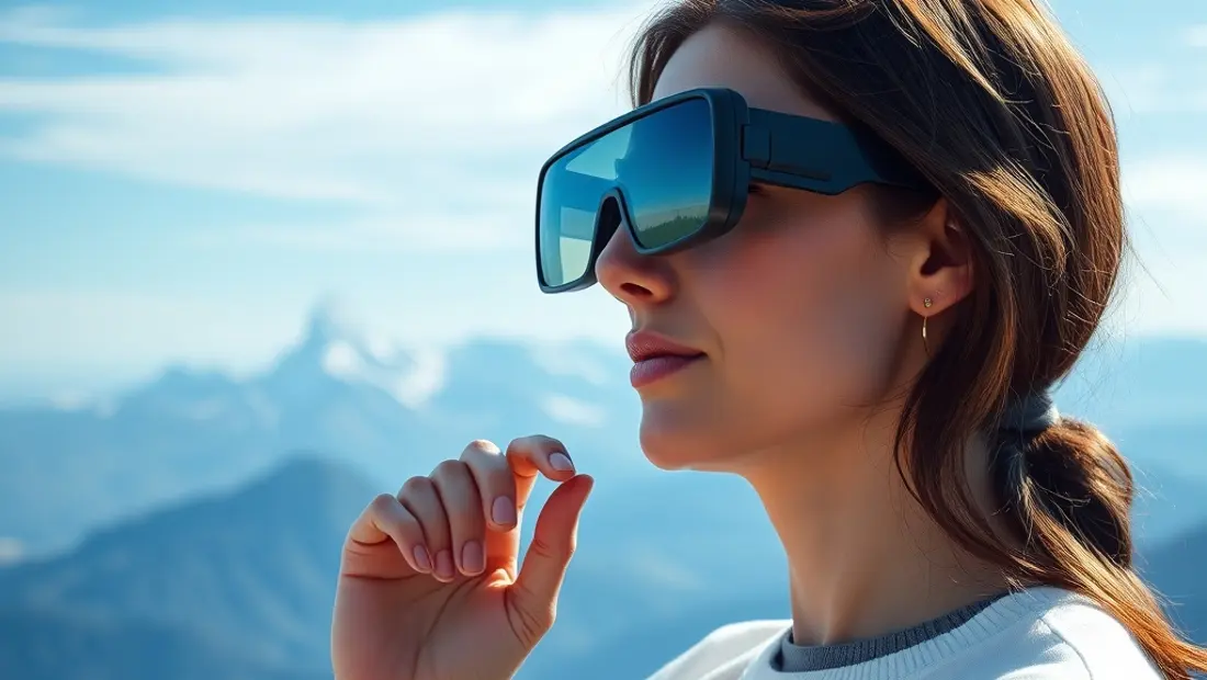 Persona con gafas de realidad virtual
