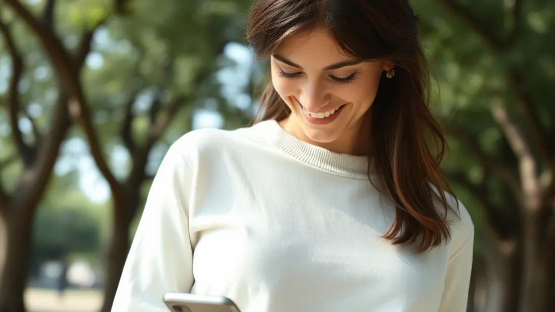 Persona feliz con teléfono