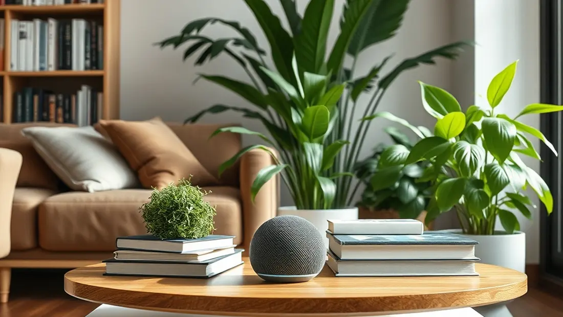 Un dispositif intelligent dans un intérieur confortable.