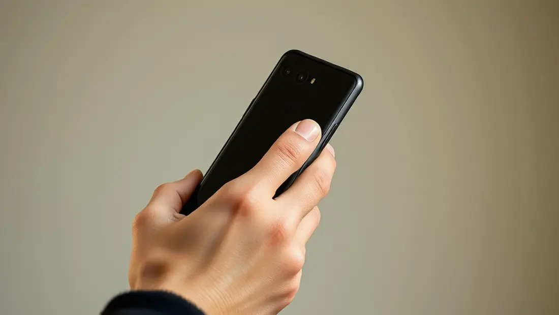 Un smartphone dans la main de alguien