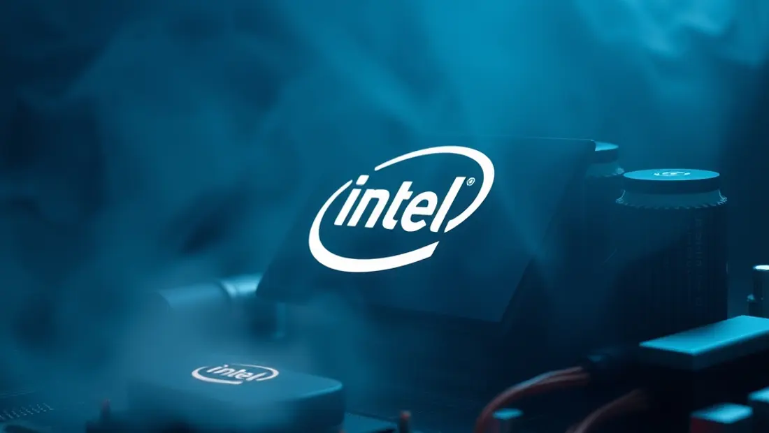 GPU Intel Arc b770 aislado, con componentes electrónicos visibles