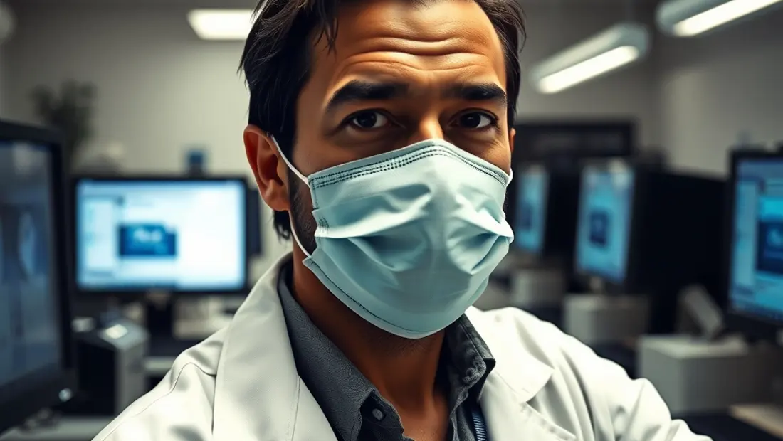 Un personaje de GTA en un laboratorio de tecnología