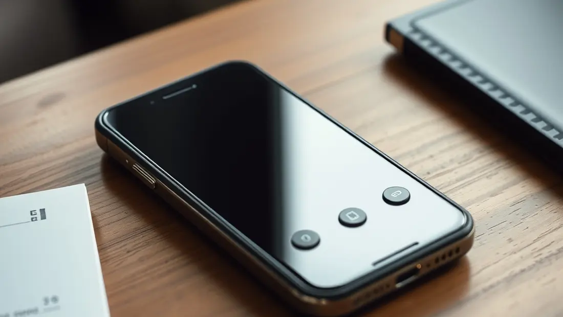 Téléphone posé sur une table