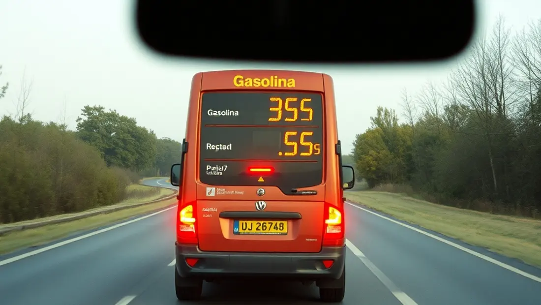 Una gasolina en un mapa de carretera