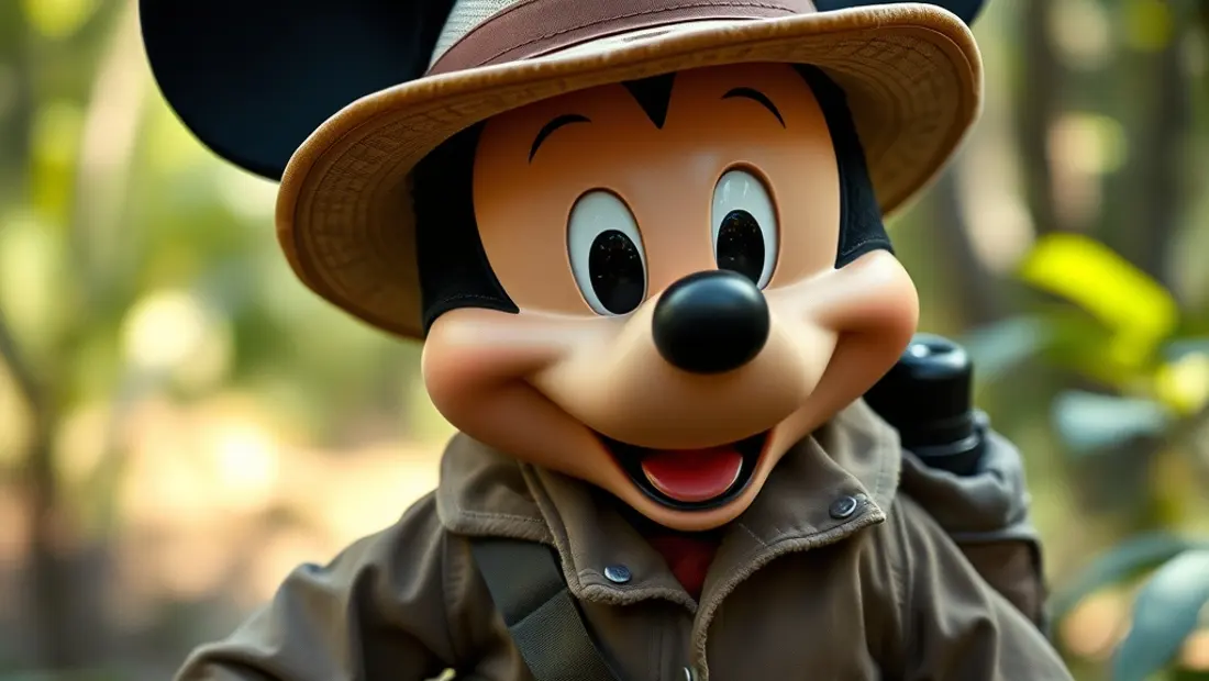 Mickey Mouse en un entorno de selva