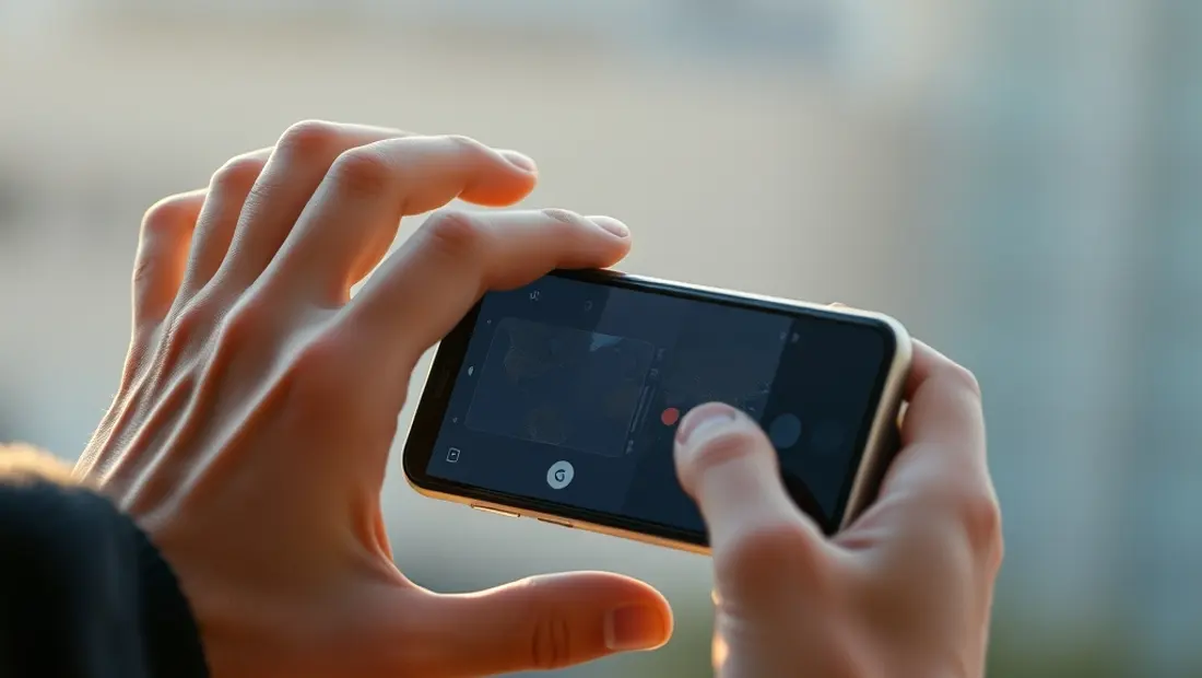Persona transmitiendo datos con un smartphone