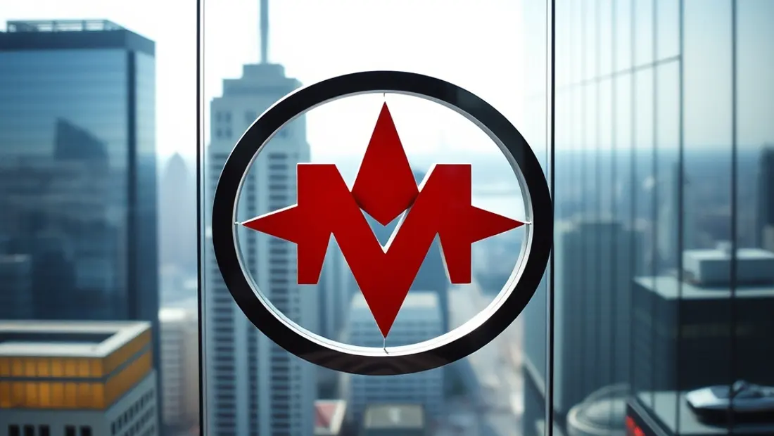 Logos de empresas en un rascacielos