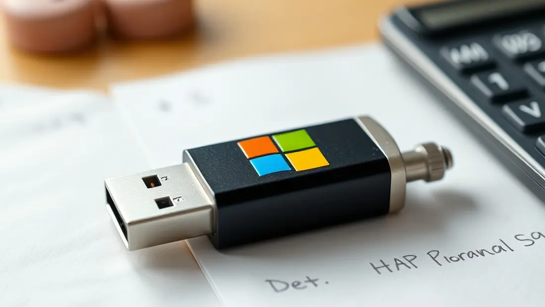 Clé USB con Windows desgastado