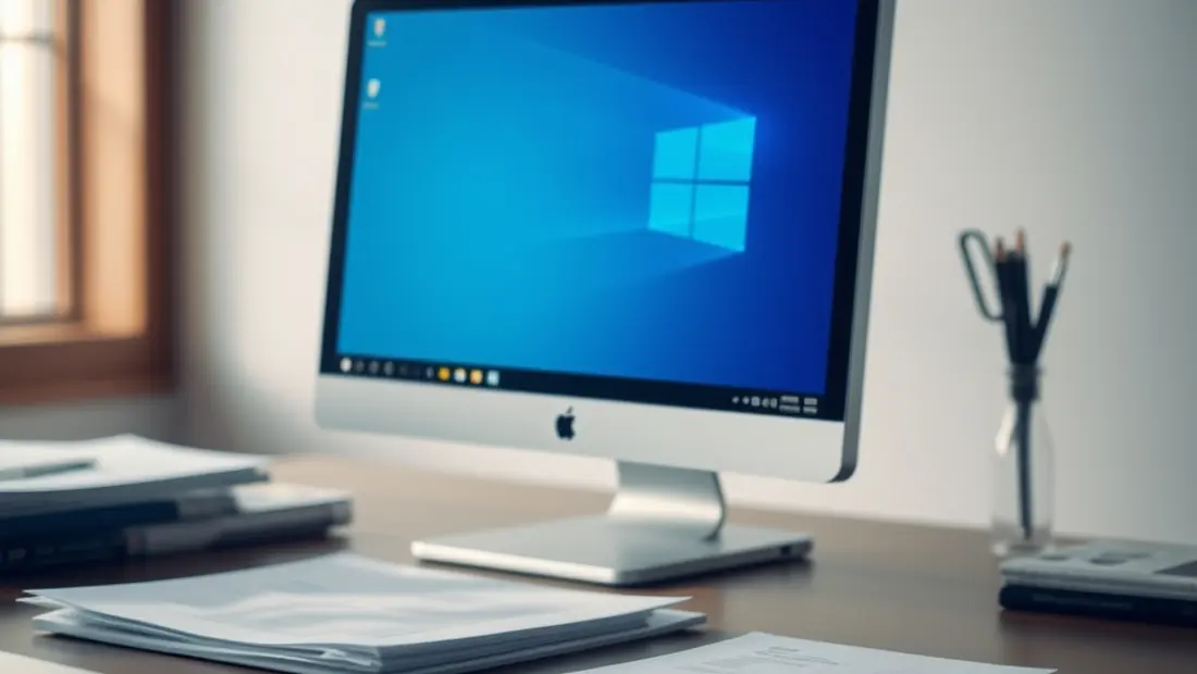Écran d'ordinateur avec Windows 11 ouverte.