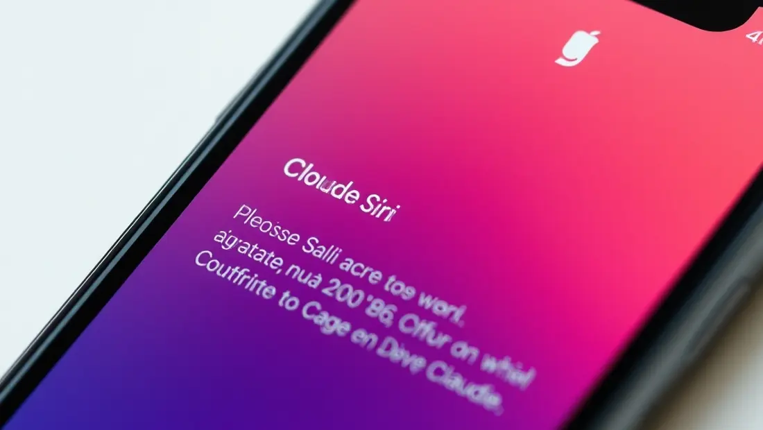 Detalles de pantalla de iPhone con mejoras de Siri y Claude