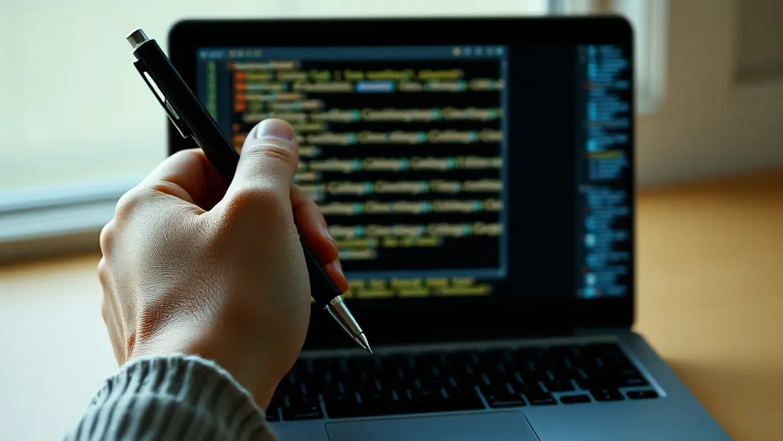 Persona creando código en un ordenador