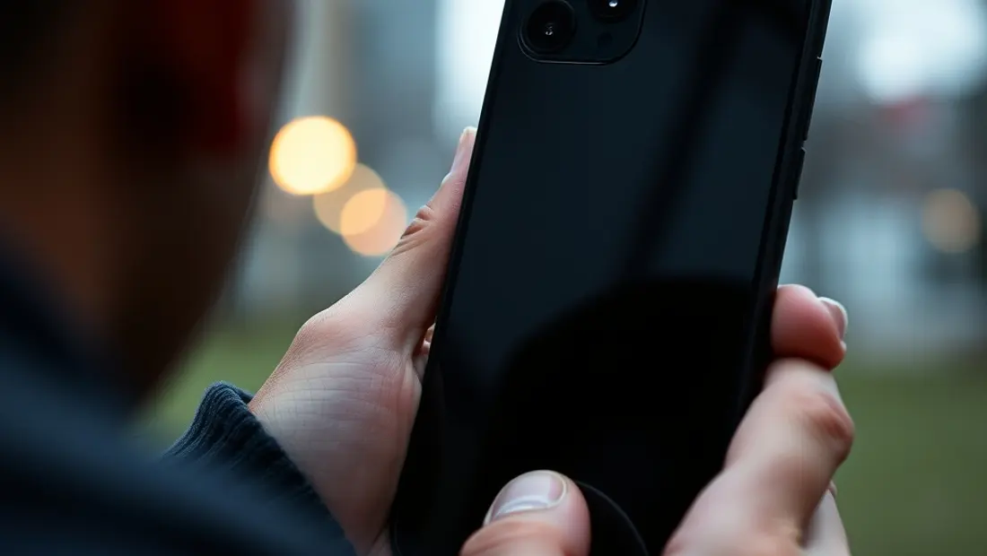 Un teléfono móvil con pantalla grande y tres cámaras