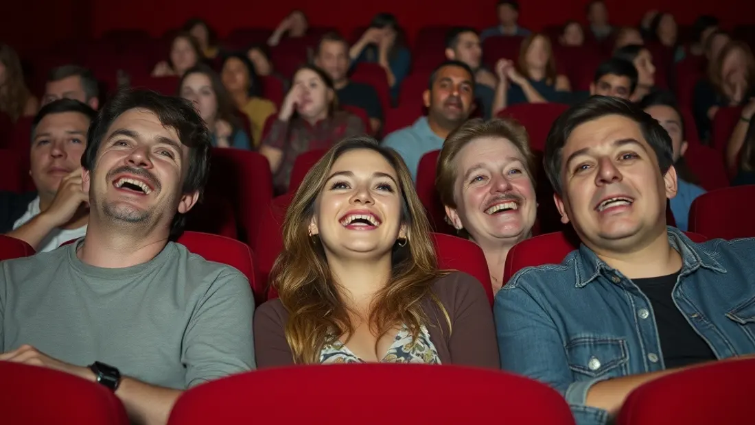 Persona riendo en cine