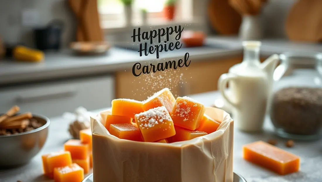 Caramelos efervescentes en boîte sur table de cocina