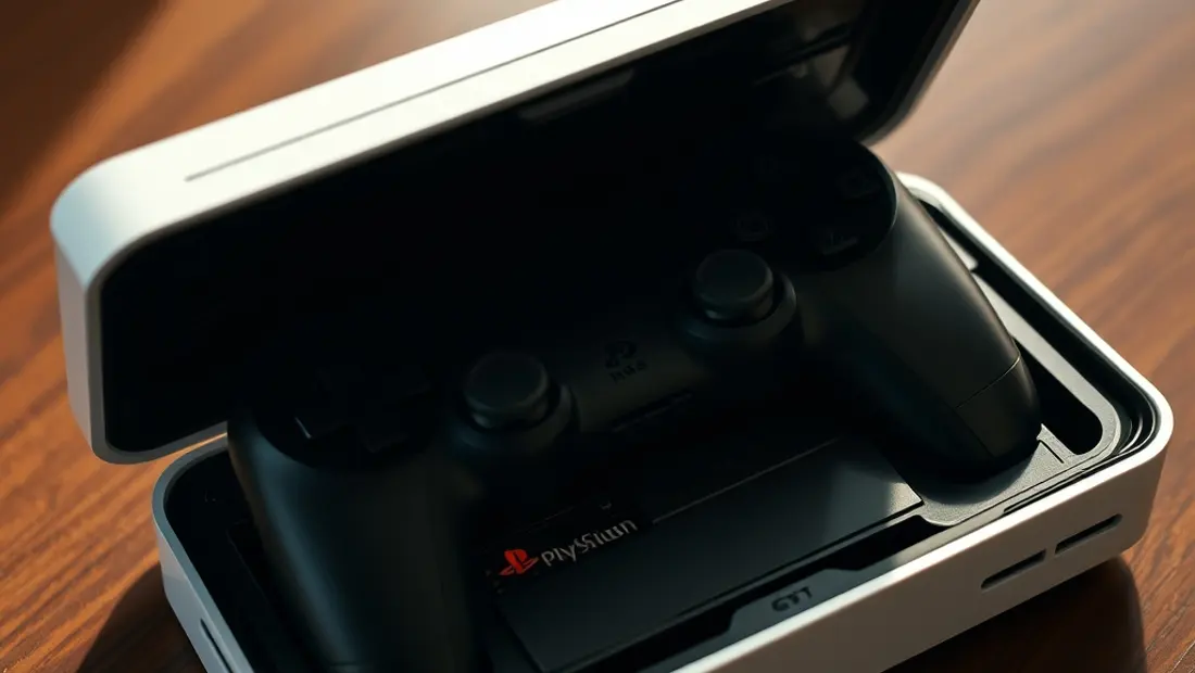 Consola de juegos PlayStation 6 abierta mostrando sus componentes internos
