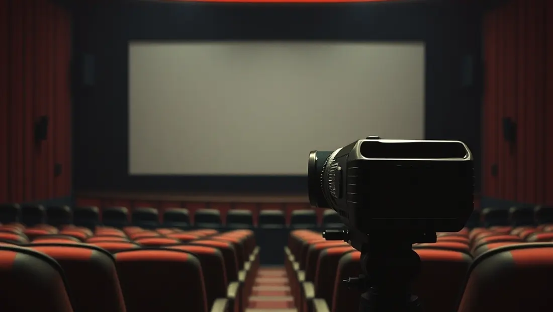 Proyector de cine en una sala de cine