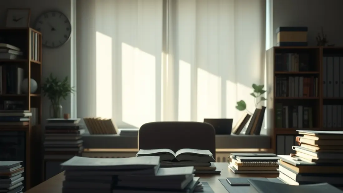 Un escritorio con libros y documentos sobre marketing y publicidad.