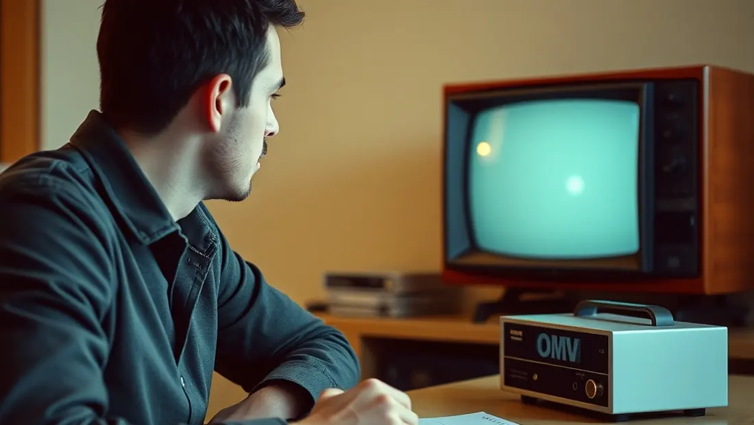 Persona viendo la televisión con receptor OMV