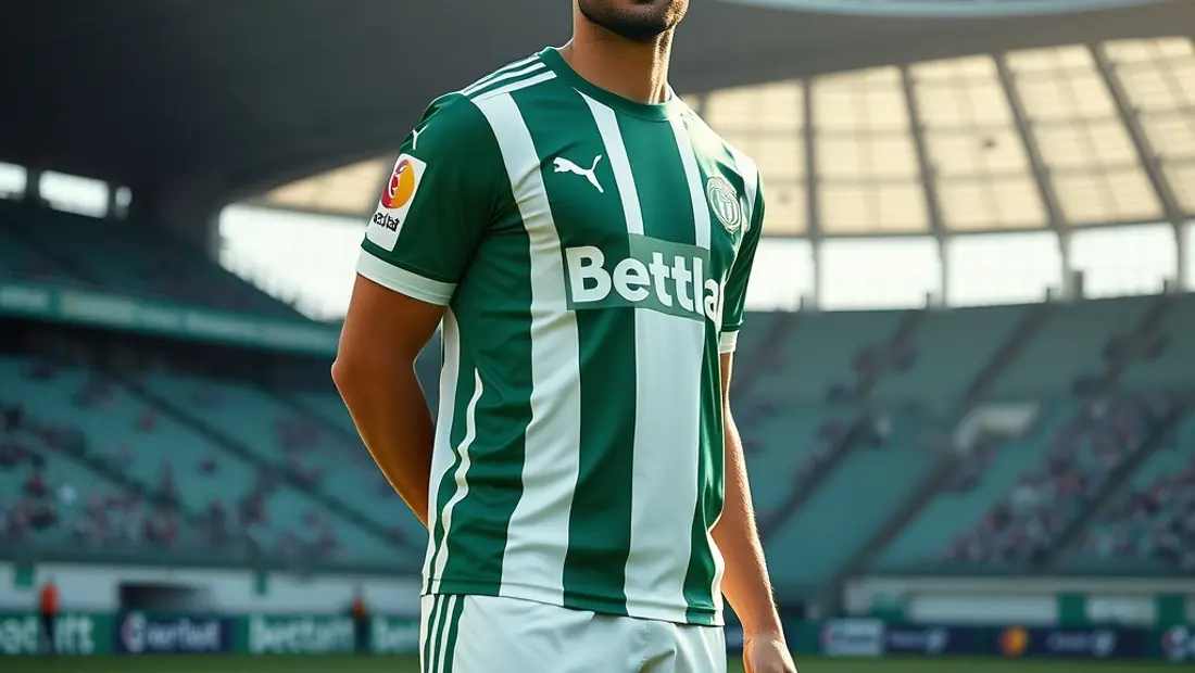 Jugador de Real Betis en acción en el estadio