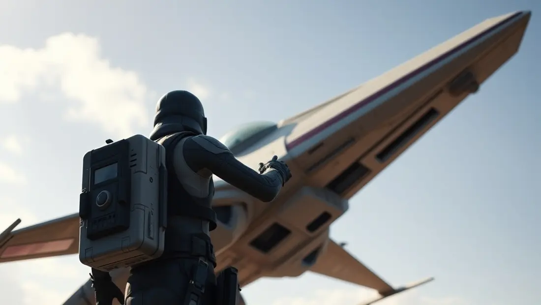 Un jugador en una batalla espacial.