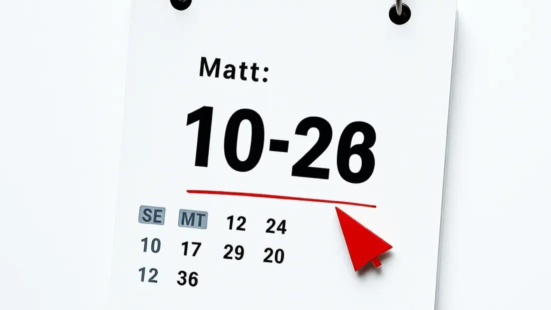 Calendario con fecha marcada