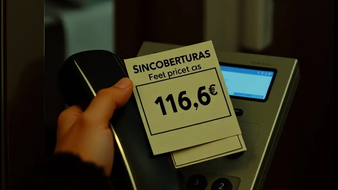 Paquete de teléfono con etiqueta de precio