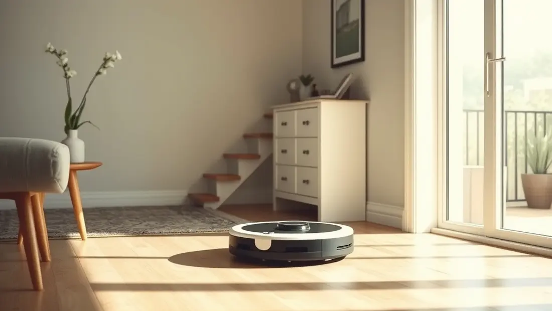 Robot aspirateur en action