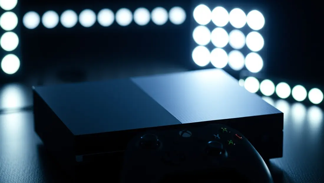 Consola de juegos en un ambiente oscuro